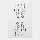 Panda Bear Computer Symbol Geschirrtuch (Vertikal)
