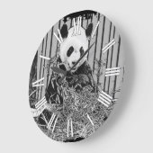 Panda Bear Cub Große Wanduhr (Winkel)