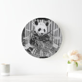 Panda Bear Cub Große Wanduhr (Zuhause)