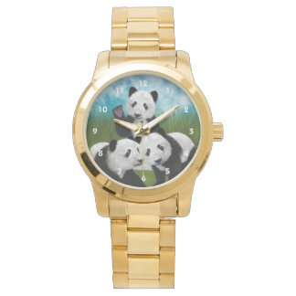 Panda Bear Cub Liebe Armbanduhr