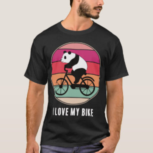 Panda Bear Cyclist Funny Bike Bär Girl Giant Pand T-Shirt