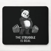 Panda Bear Deadlift Shirt Powerlifter Funny Bodybu Mousepad (Vorne)