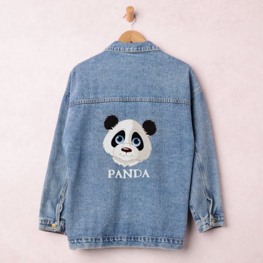 Panda Bear Design Denim Jacket Jeansjacke (Hangar)