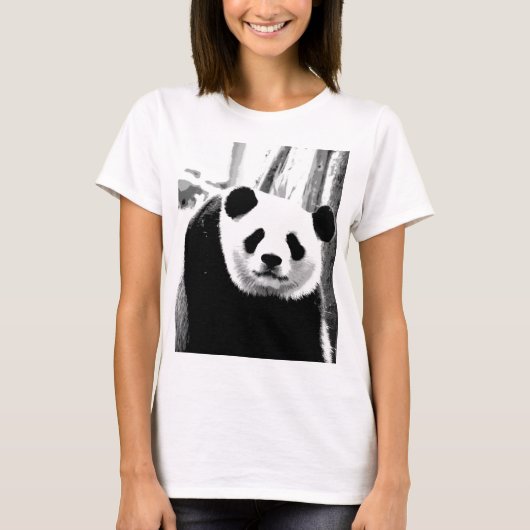 Panda Bear Doppelseitendesign Custom Women T-Shirt (Vorderseite)