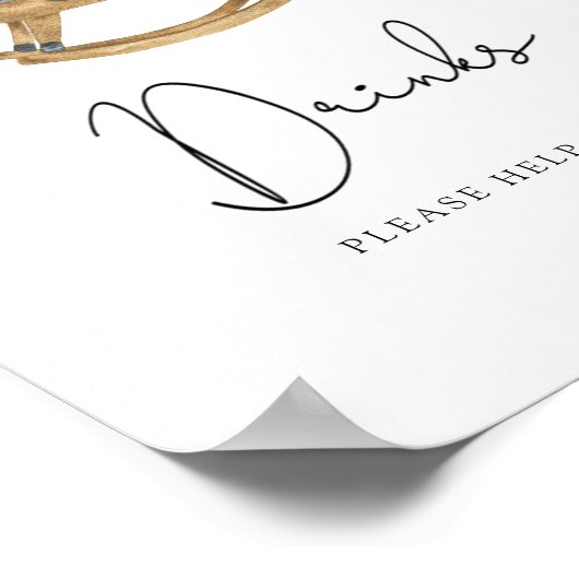 Panda Bear Drinks helfen Ihnen Poster (Ecke)