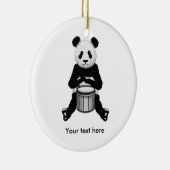 Panda Bear Drum Illustration Keramikornament (Rechts)