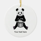 Panda Bear Drum Illustration Keramikornament (Vorne)