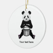 Panda Bear Drum Illustration Keramikornament (Links)