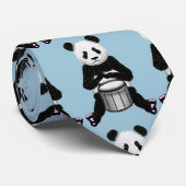 Panda Bear Drum Illustration Krawatte (Gerollt)