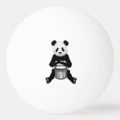 Panda Bear Drum Illustration Tischtennisball (Vorderseite)