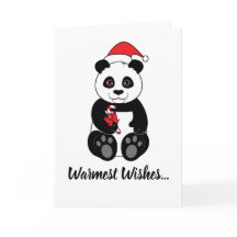 Panda Bear Ess eine Candy Cane zu Weihnachten