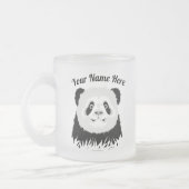 Panda Bear Frosted Glass Coffee Mug Mattglastasse (Links)
