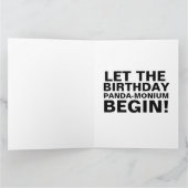PANDA BEAR FUNNY NIEDLICHE GEBURTSTAG CARD KARTE (Innenseite)