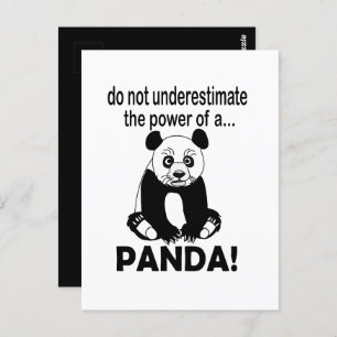 Panda Bear Funny Süße Tier Panda Postkarte
