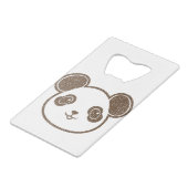 Panda Bear Geldbeutel Flaschenöffner (Rückseite Schrägansicht)