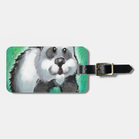 Panda Bear Gepäckanhänger (Vorderseite horizontal)