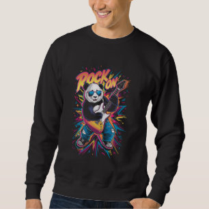 Panda Bear Gitarrist Rock Band Concept Music Lover Sweatshirt