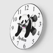 Panda Bear Große Wanduhr (Winkel)