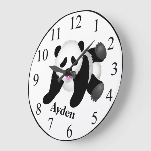 Panda Bear Große Wanduhr (Winkel)