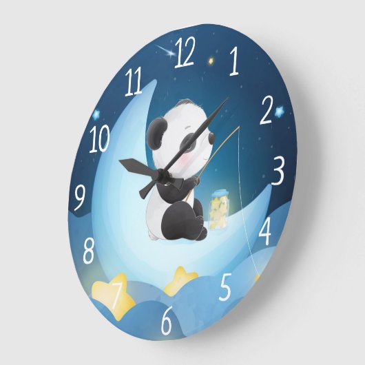 Panda Bear Große Wanduhr (Winkel)