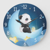 Panda Bear Große Wanduhr (Vorderseite)