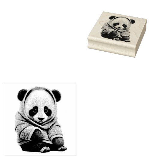Panda Bear Gummistempel (Stempel)