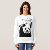 Panda Bear Hamlet Shakespeare Quote Frauen Sweatshirt (Vorne ganz)