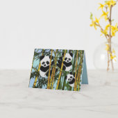 Panda Bear Happy Birthday Karte (Gelbe Blume)