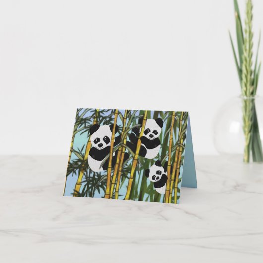 Panda Bear Happy Birthday Karte (Vorderseite)