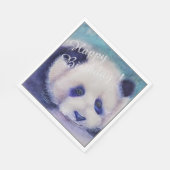 Panda Bear Happy Birthday Party Celebration Serviette (Ecke)