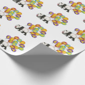 Panda Bear Happy Birthday Wrapping Paper Geschenkpapier (Ecke)