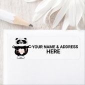 PANDA BEAR HUG RÜCKSENDEADRESSEN-AUFKLEBERS (Insitu)