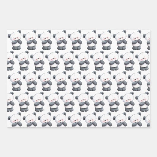 Panda Bear Hug Wrapping Paper Sheets Geschenkpapier Set (Vorderseite 2)