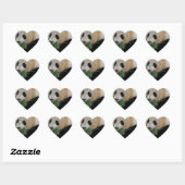 Panda Bear Hugs Herz-Aufkleber (Blatt)