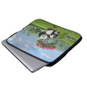 Panda Bear im Paradies Laptopschutzhülle (Vorne Knopf)