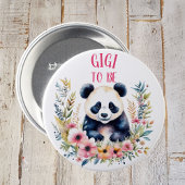 Panda Bear in Blume Baby Shower Gigi zu sein Button