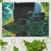 Panda Bear in den Wolken Geschirrtuch (Gefaltet)