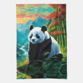 Panda Bear in den Wolken Geschirrtuch (Vertikal)