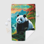 Panda Bear in den Wolken Golfhandtuch (Insitu)