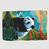 Panda Bear in den Wolken Golfhandtuch (Horizontal)