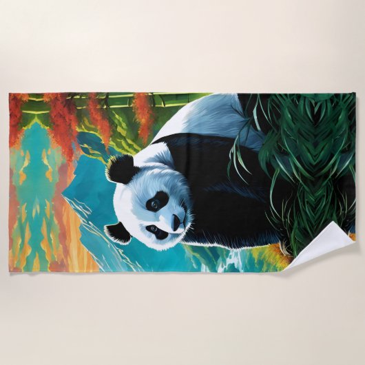 Panda Bear in den Wolken Strandtuch (Vorderseite)