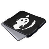 Panda Bear in Silhouette Laptop-Sieb Laptopschutzhülle (Vorne Knopf)