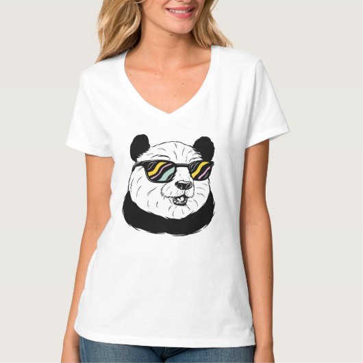 Panda Bear in Sonnenbrille T-Shirt (Vorderseite)