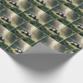 Panda Bear in Sunshine Geschenkpapier (Ecke)