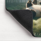 Panda Bear in Sunshine Mousepad (Ecke)