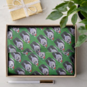 Panda Bear in Weihnachtsmannmütze auf Green Seidenpapier (Geschenk)