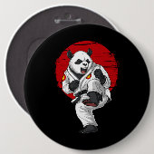 Panda Bear Karate Button (Vorne & Hinten)