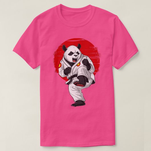 Panda Bear Karate Kickboxing Kung Fu Taekwondo Mar T-Shirt (Design vorne)