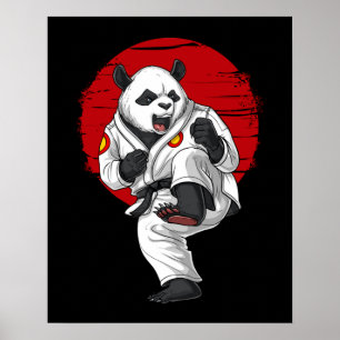 Panda Bear Karate Poster