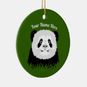 Panda Bear Keramik Ornament (Rechts)